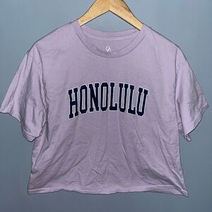 Honolulu‎ light purple crop top